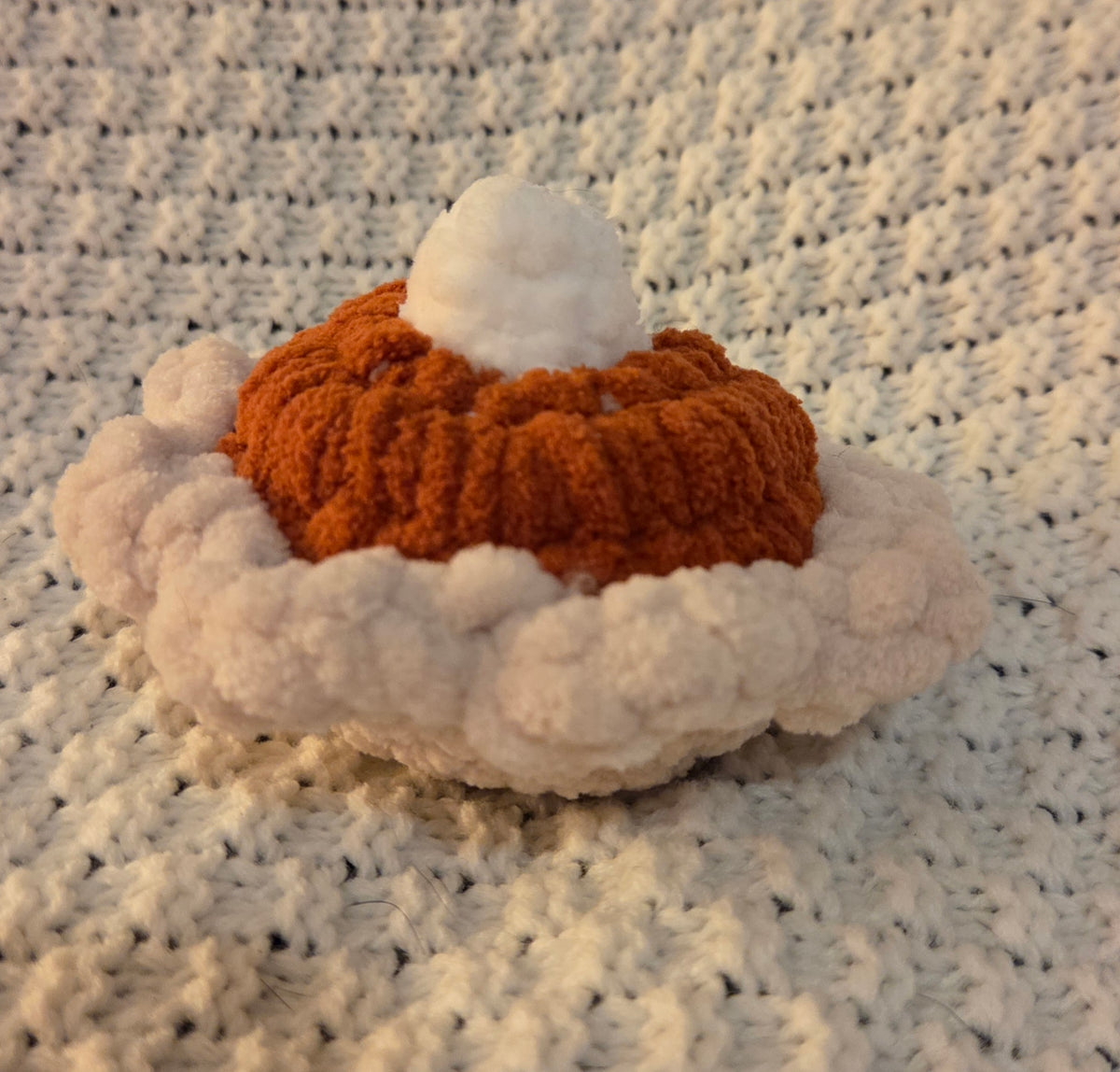 Pumpkin pie crochet plushie