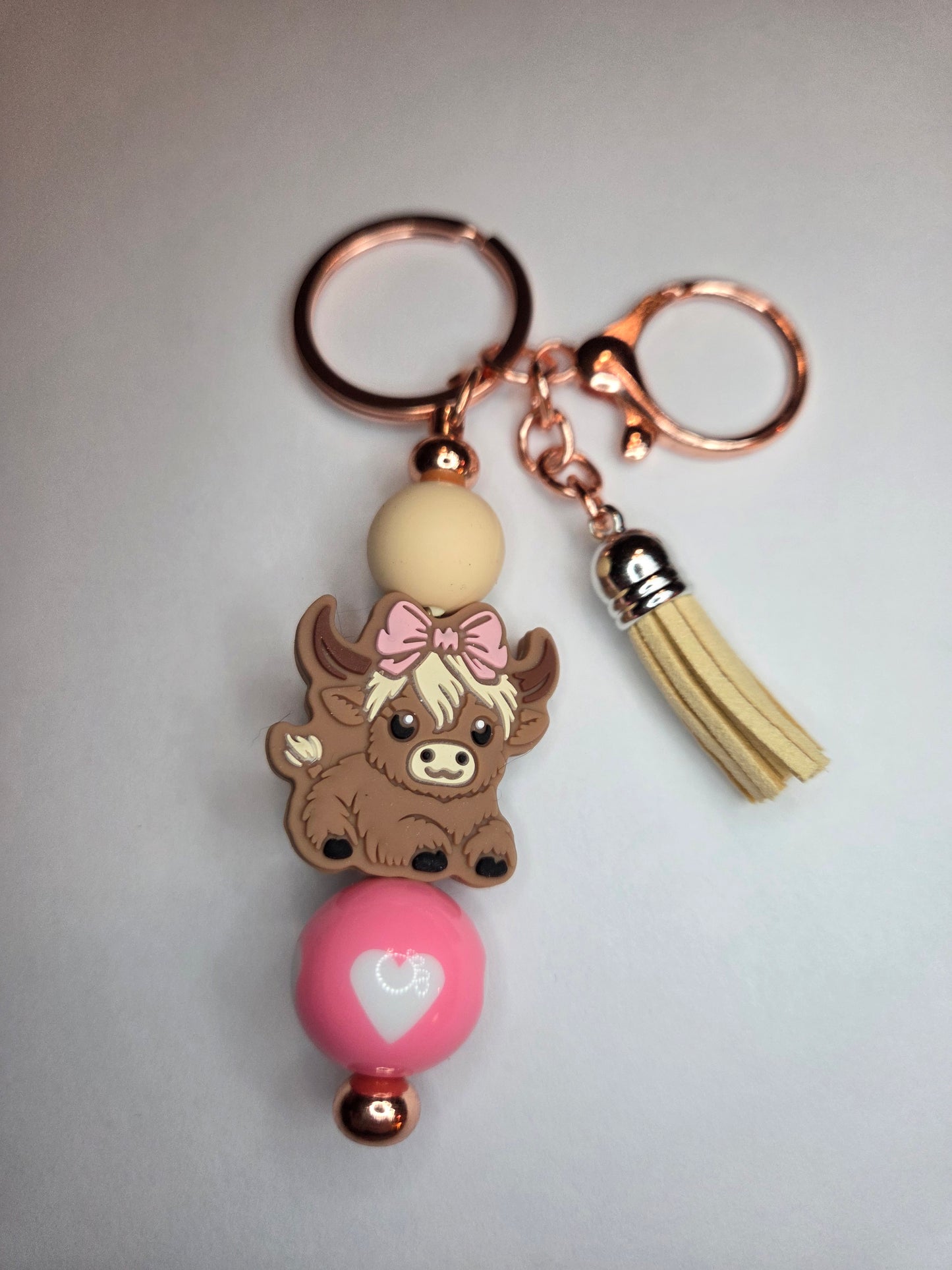 Cow keychain