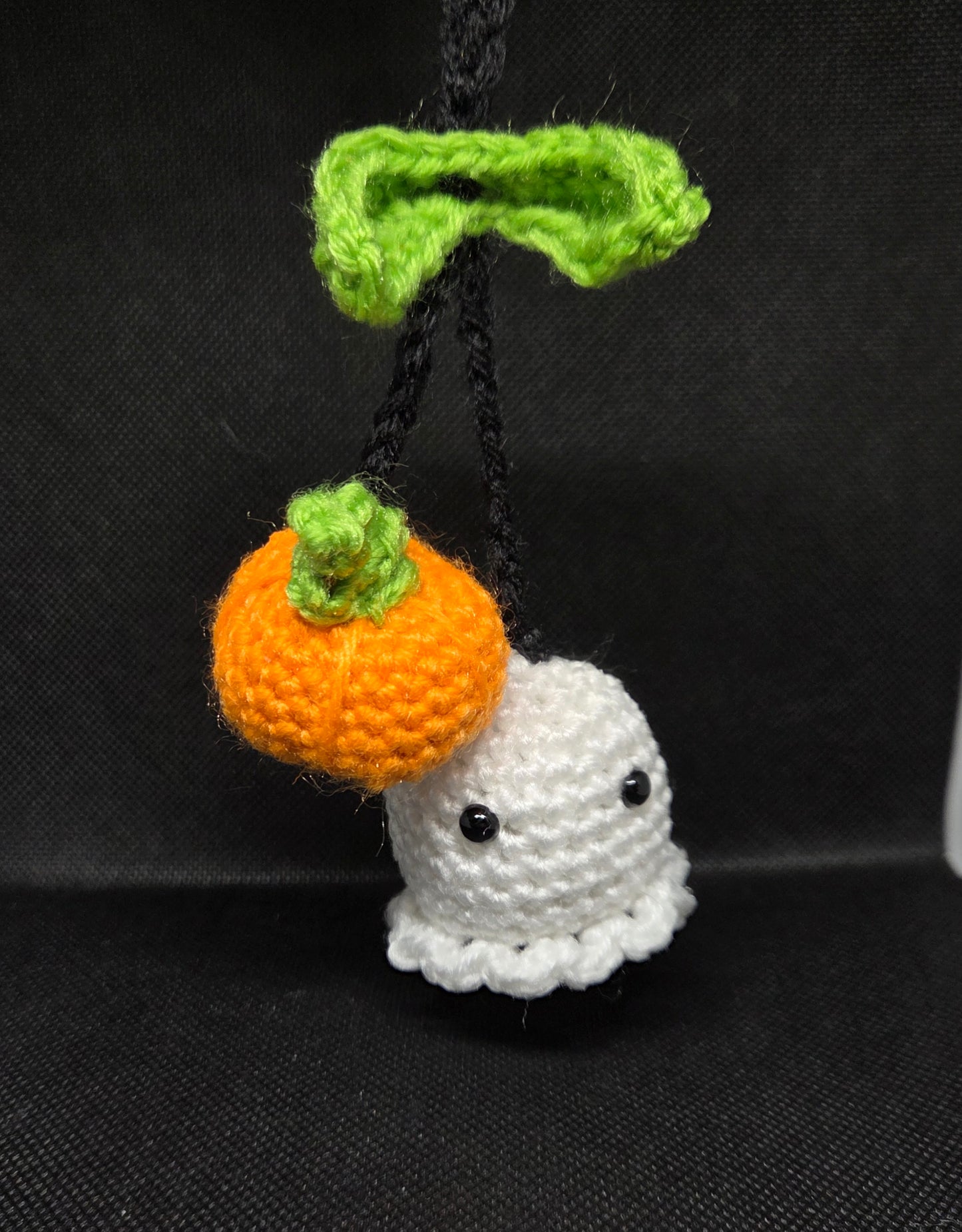 Ghost and Pumpkin-Rearview Mirror Accessory