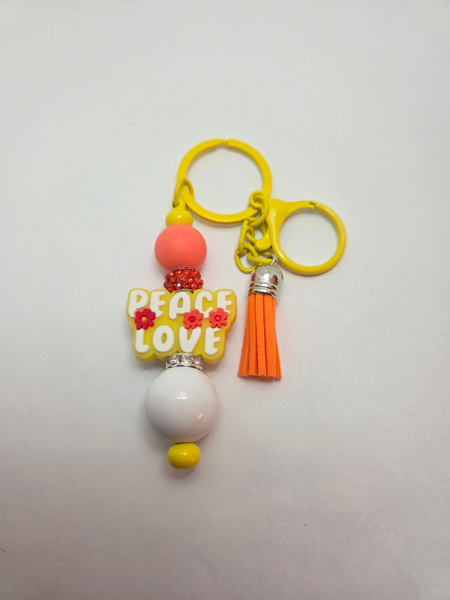 Peace love keychain