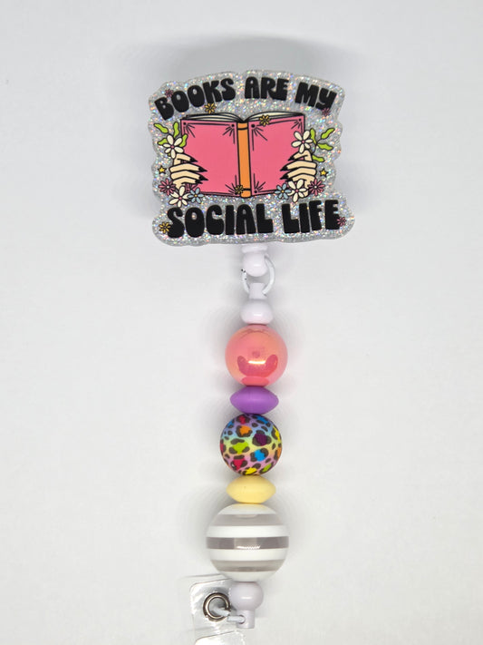 Books are my social life badge reel