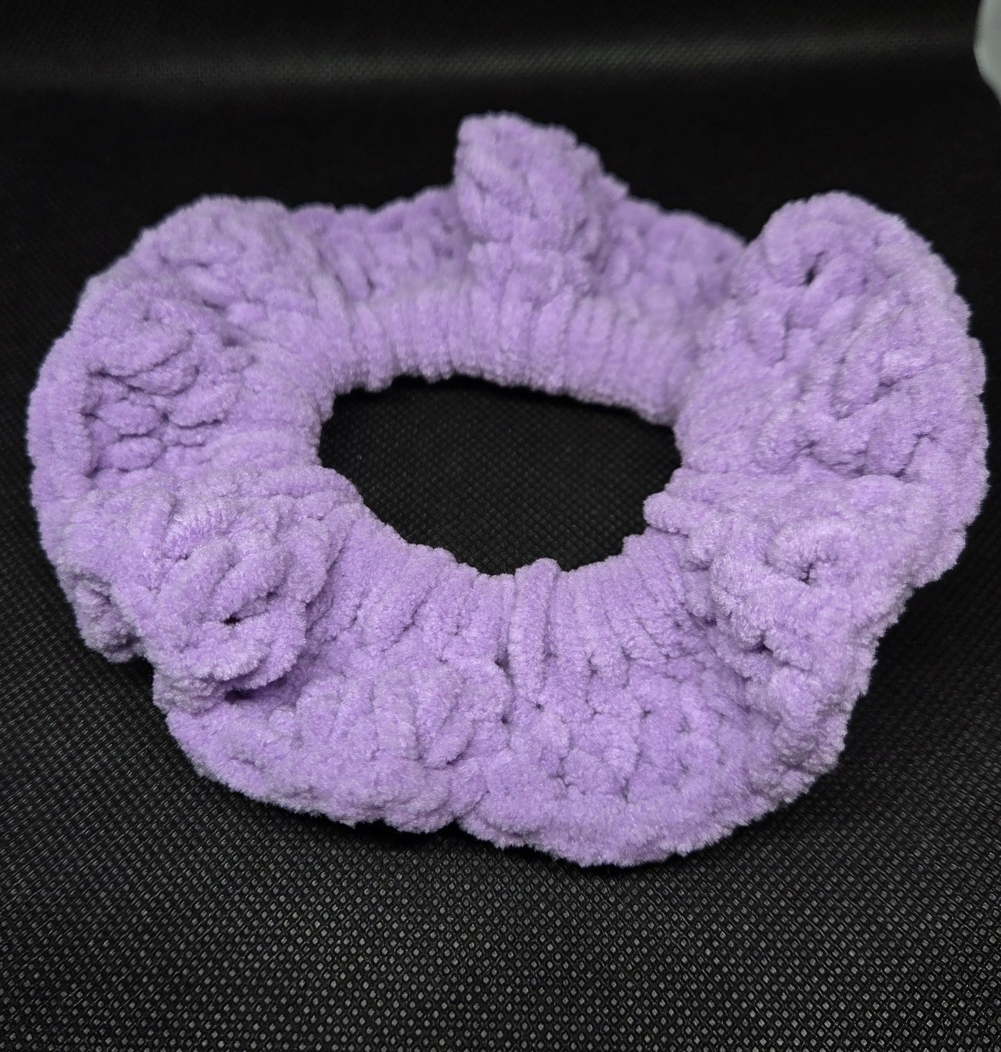 Purple scrunchie