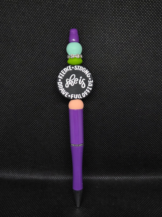 She is pen