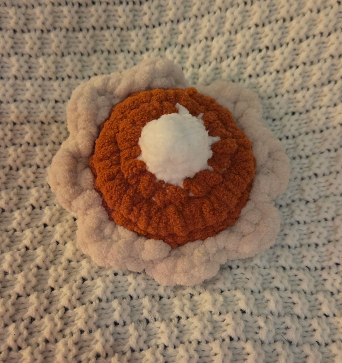 Pumpkin pie crochet plushie