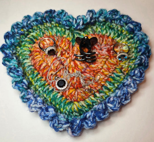 Crochet Heart Trinket/Jewelry Dish