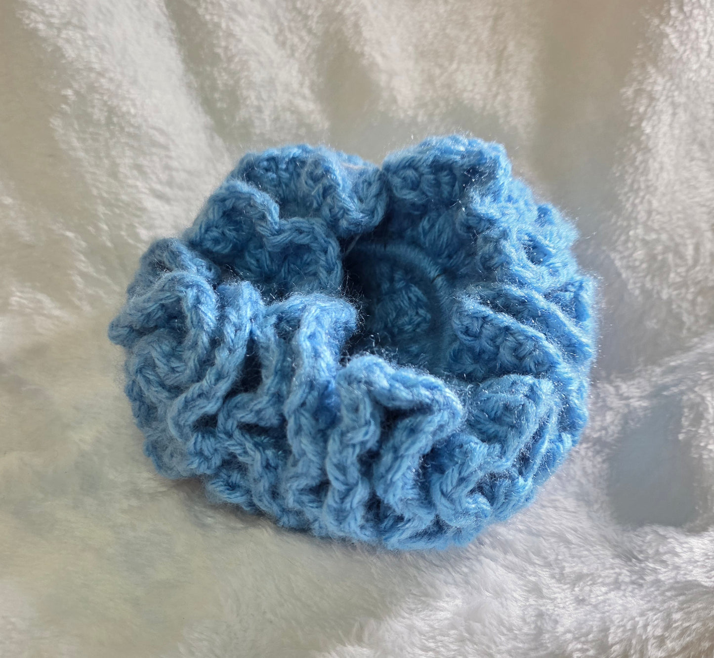 Blue scrunchie