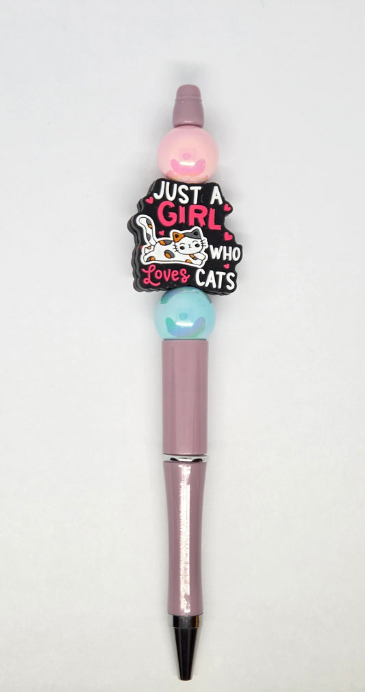 Just a girl who loves cats pen