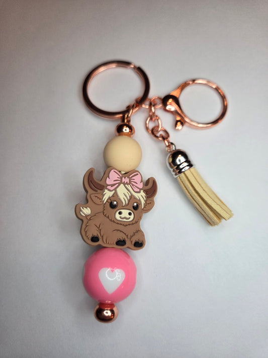 Cow keychain
