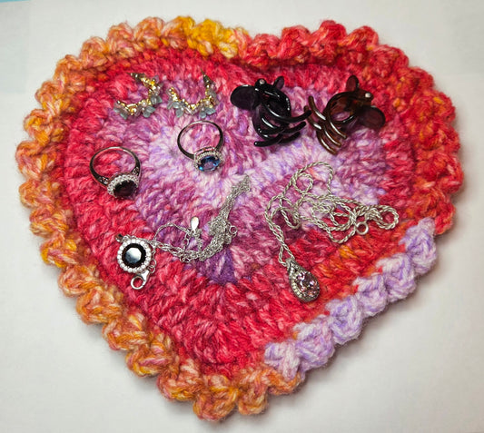 Crochet Heart Trinket/Jewelry Dish