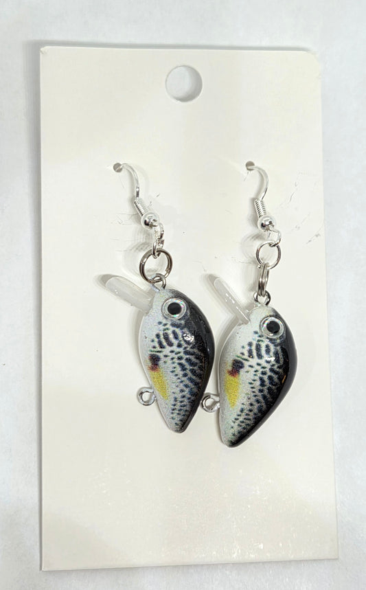 Micro crankbait earrings