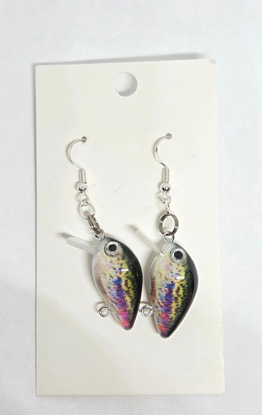 Micro crankbait earrings