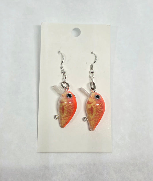 Micro crankbait earrings