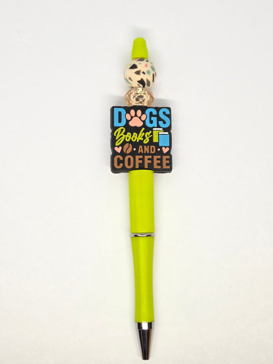 Dogs books and coffee pen