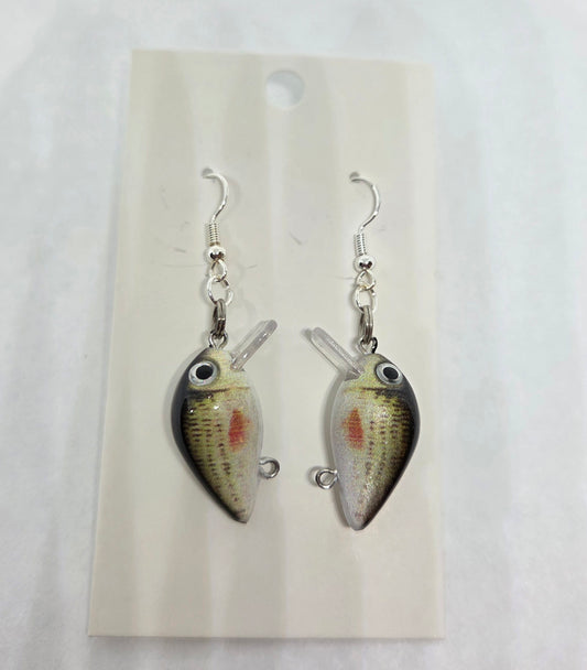 Micro crankbait earrings
