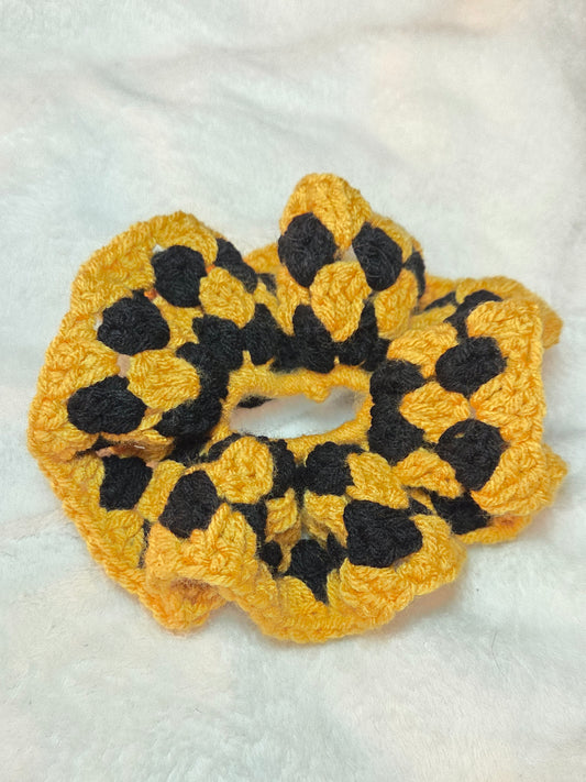 Hufflepuff inspired scrunchie