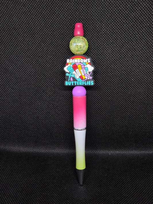 Rainbows and butterflies pen