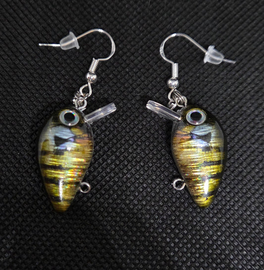 Micro crankbait earrings