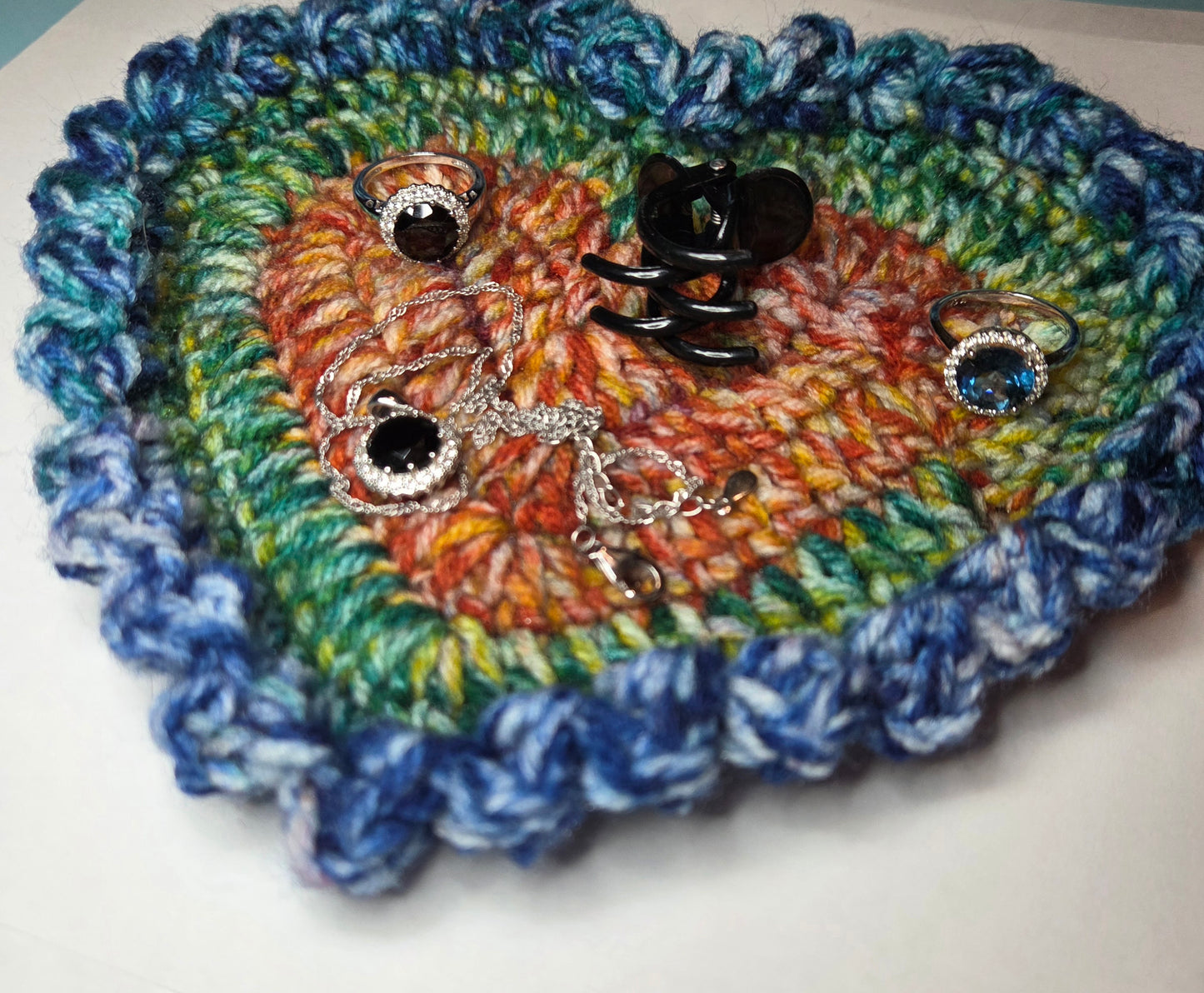 Crochet Heart Trinket/Jewelry Dish
