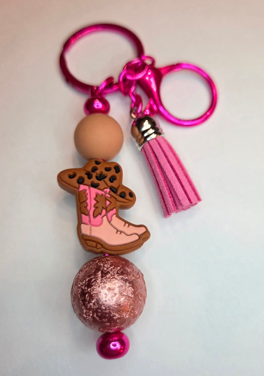 Cowgirl keychain