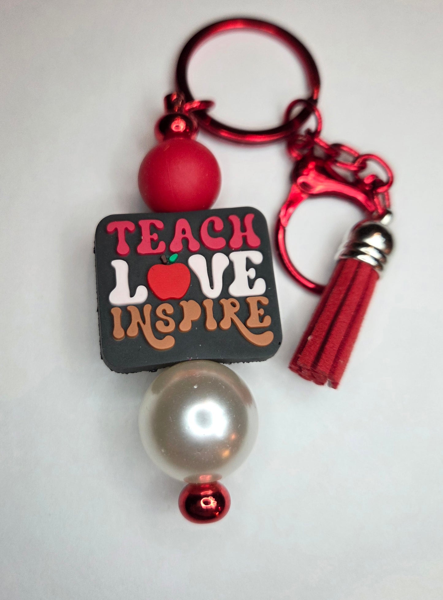 Teach love inspire keychain