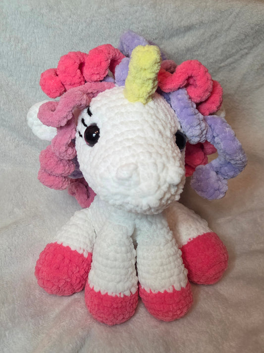 Crochet unicorn plushie