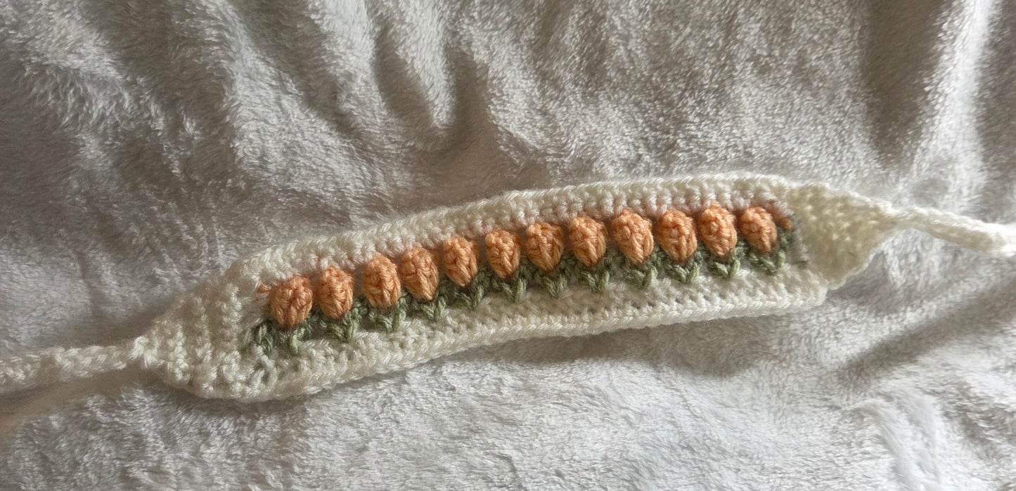 Orange tulip headband
