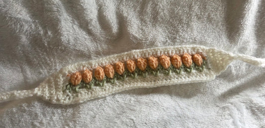 Orange tulip headband