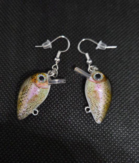 Micro crankbait earrings